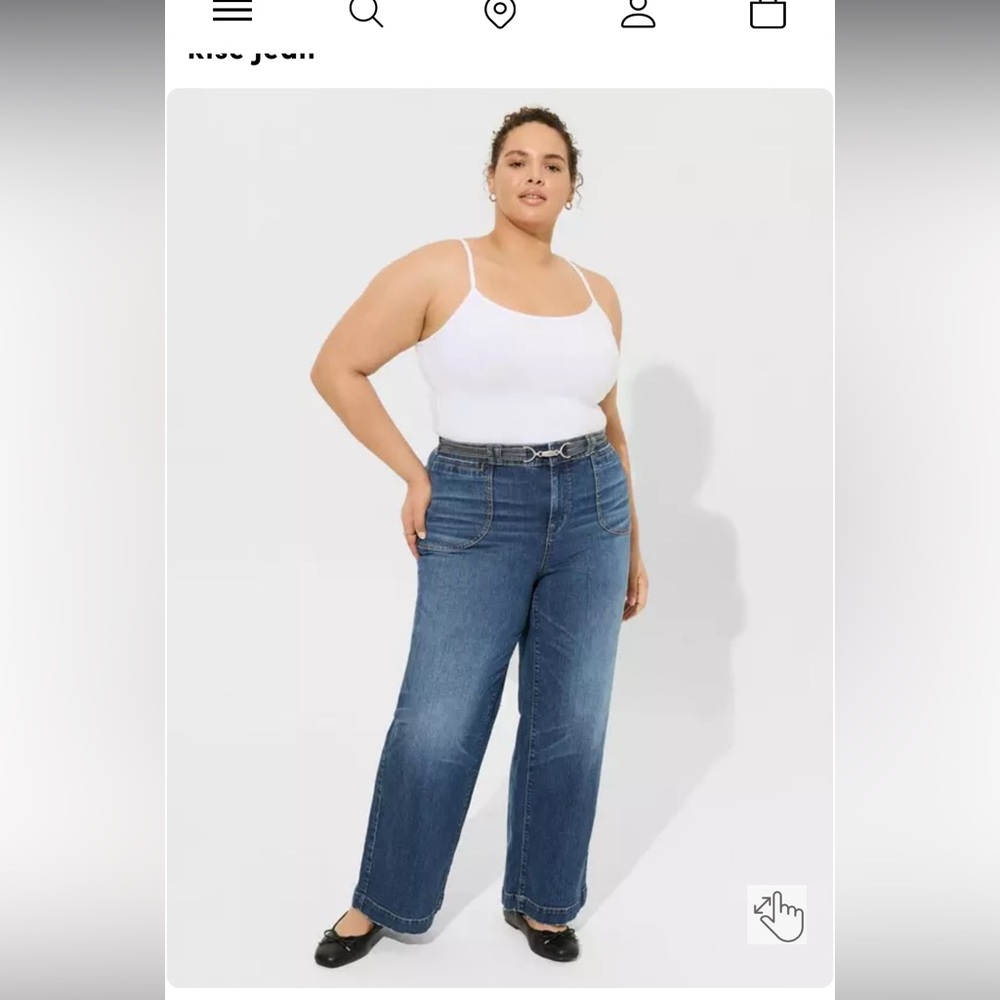 Torrid High Rise Wide Leg Vintage Stretch Jeans